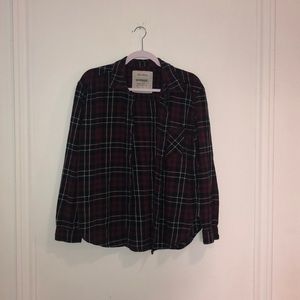 Checkered flannel blouse